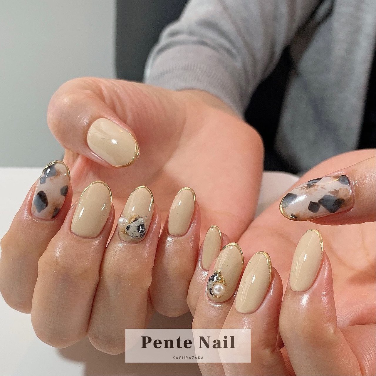 秋 冬 オフィス 女子会 ハンド Pente Nailのネイルデザイン No ネイルブック