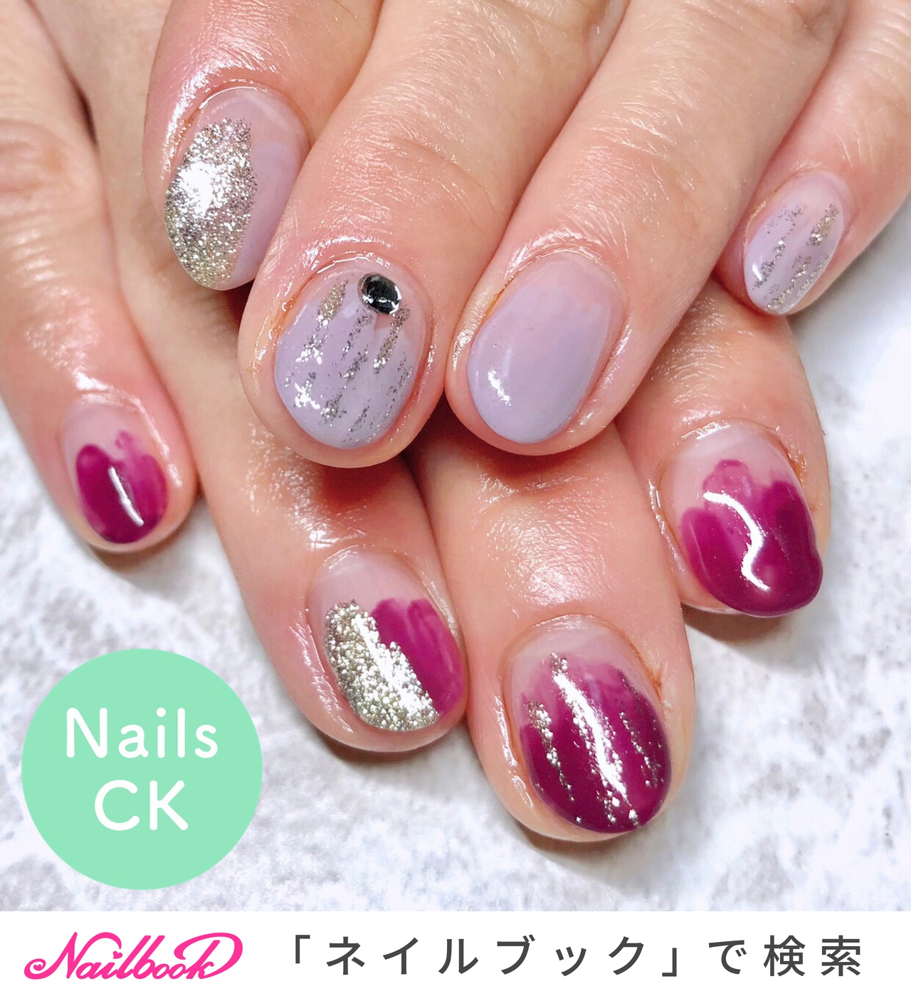 左右色違いのネイルデザイン ネイルブック