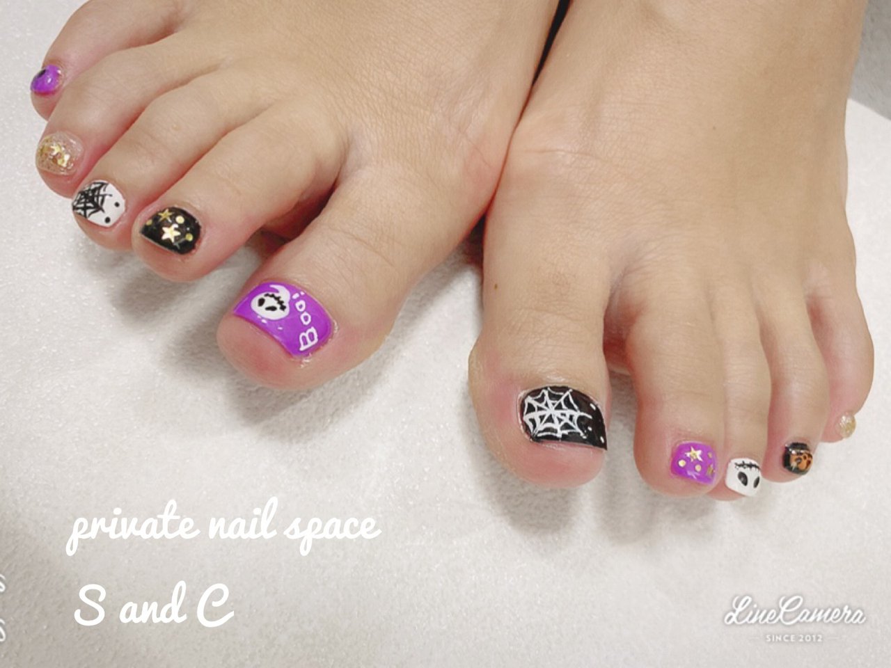 秋 フット ホログラム ラメ ワンカラー Private Nail Space S And Cのネイルデザイン No ネイルブック