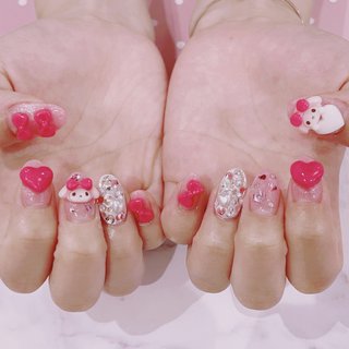 痛ネイル ジェル マイメロのネイルデザイン ネイルブック