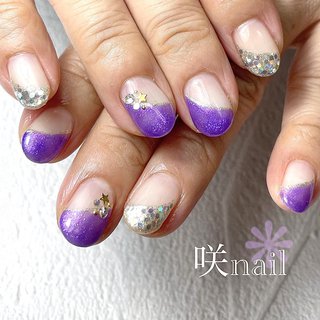 おすすめ順 ライブ ラメ 紫のネイルデザイン ネイルブック