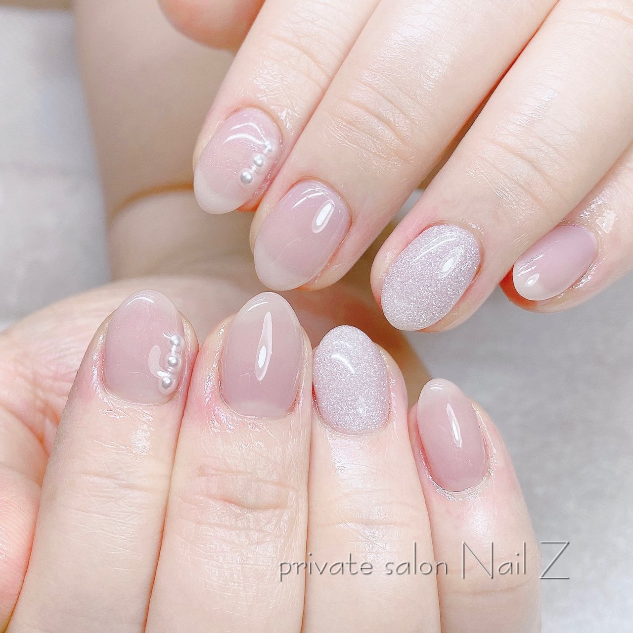 ハンド パール シュガー ミディアム ピンク Nail Z ネイルジー のネイルデザイン No ネイルブック