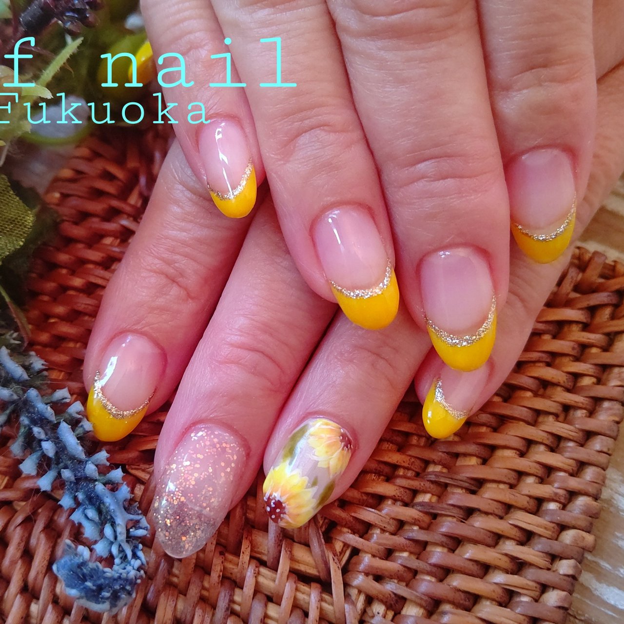 夏 リゾート 浴衣 パーティー イエロー A Ef Nail エ イーエフ ネイルのネイルデザイン No ネイルブック