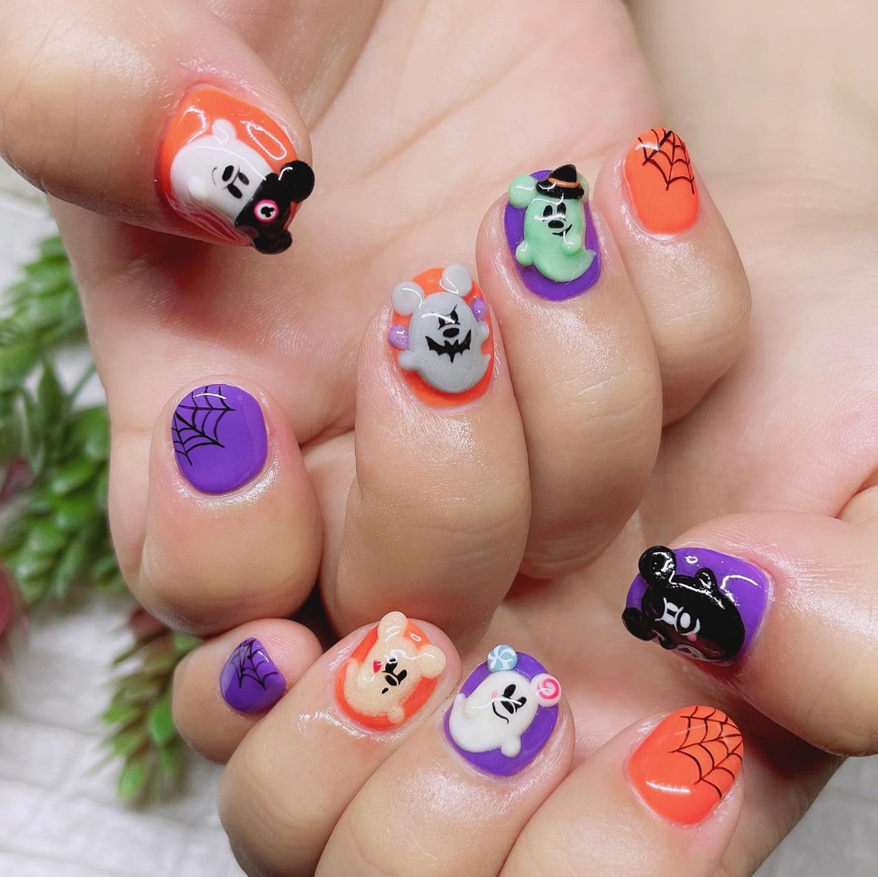 ハロウィン ハンド 痛ネイル キャラクター 3d ネイルサロン ナシノキのネイルデザイン No 672 ネイルブック
