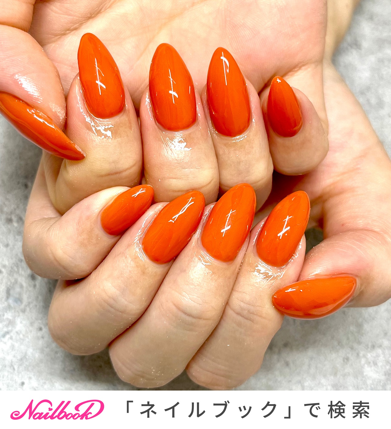 オレンジ - 💎crystal R ~nail salon~のネイルデザイン[No.6722819]｜ネイルブック