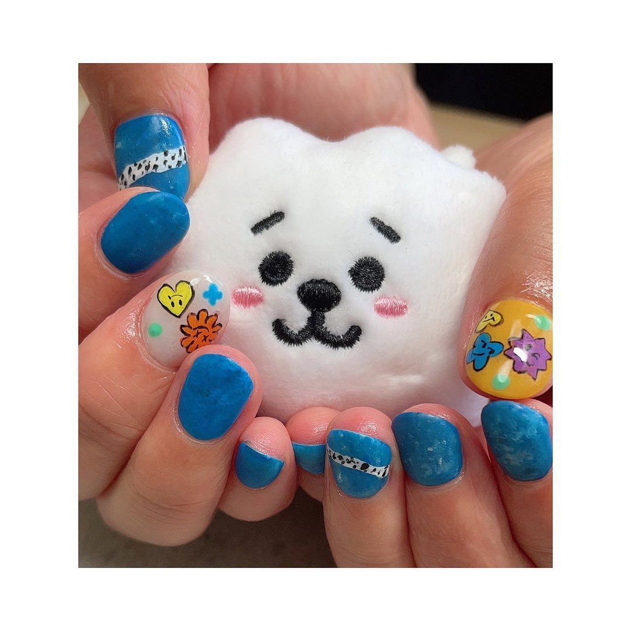 夏 オールシーズン ライブ 女子会 ハンド Lulu Blue Love Nailのネイルデザイン No ネイルブック