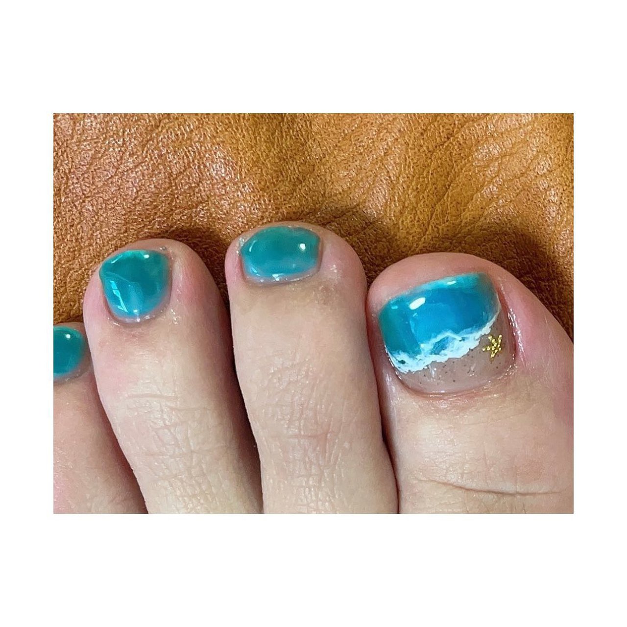 夏 旅行 海 リゾート フット Lulu Blue Love Nailのネイルデザイン No ネイルブック