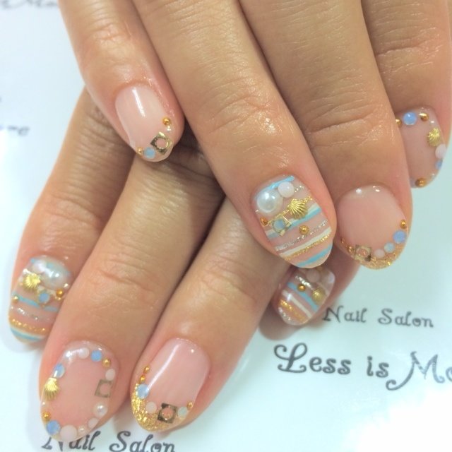 夏 ハンド ジェル お客様 春日井市nailsalon School Less Is More のネイルデザイン No ネイルブック