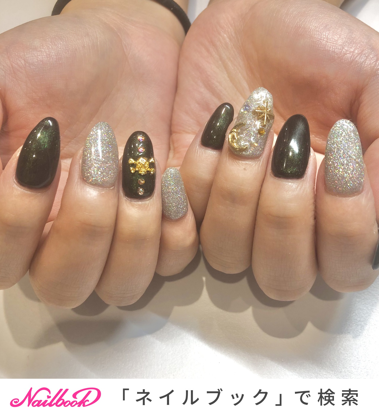 ドクロネイルのネイルデザイン ネイルブック