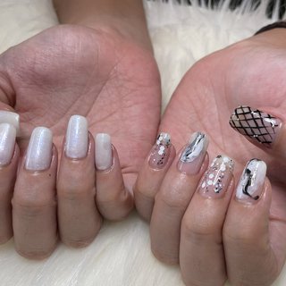 白黒のネイルデザイン ネイルブック