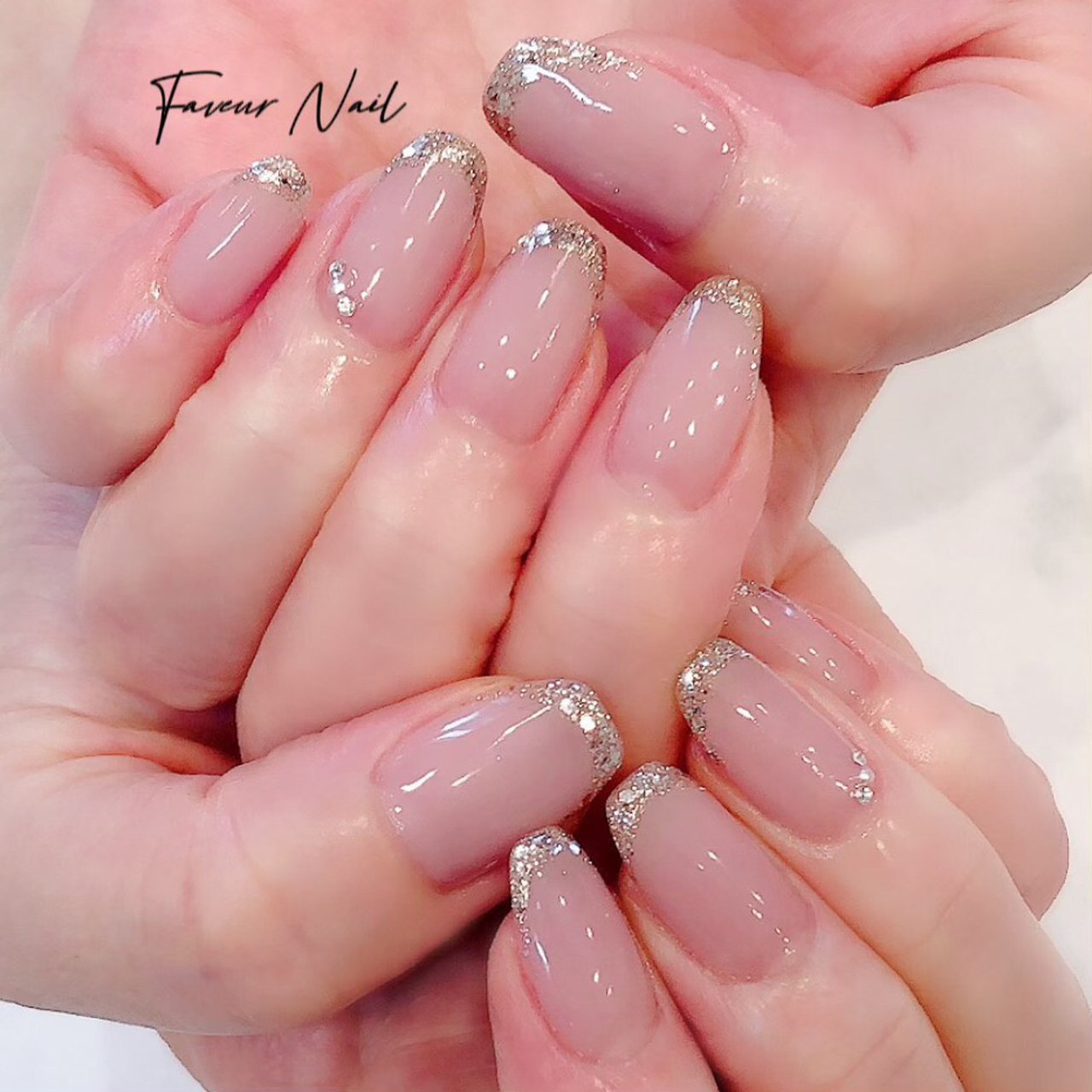 オールシーズン オフィス デート ハンド シンプル Faveur Nailのネイルデザイン No ネイルブック