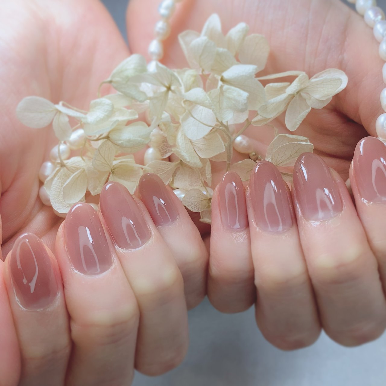 ワンカラー ベージュ ピンク Nailandbeautyアンドネイルアンドビューティーのネイルデザイン No ネイルブック