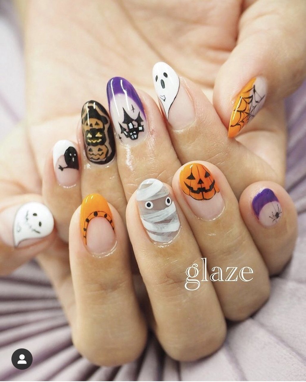 秋/ハロウィン/パーティー/ハンド/ミディアム - chinaのネイルデザイン