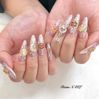 人気順|ピンク/#セーラームーンパーツのネイルデザイン|ネイル 人気順|ピンク/#セーラームーンパーツのネイルデザイン|ネイル