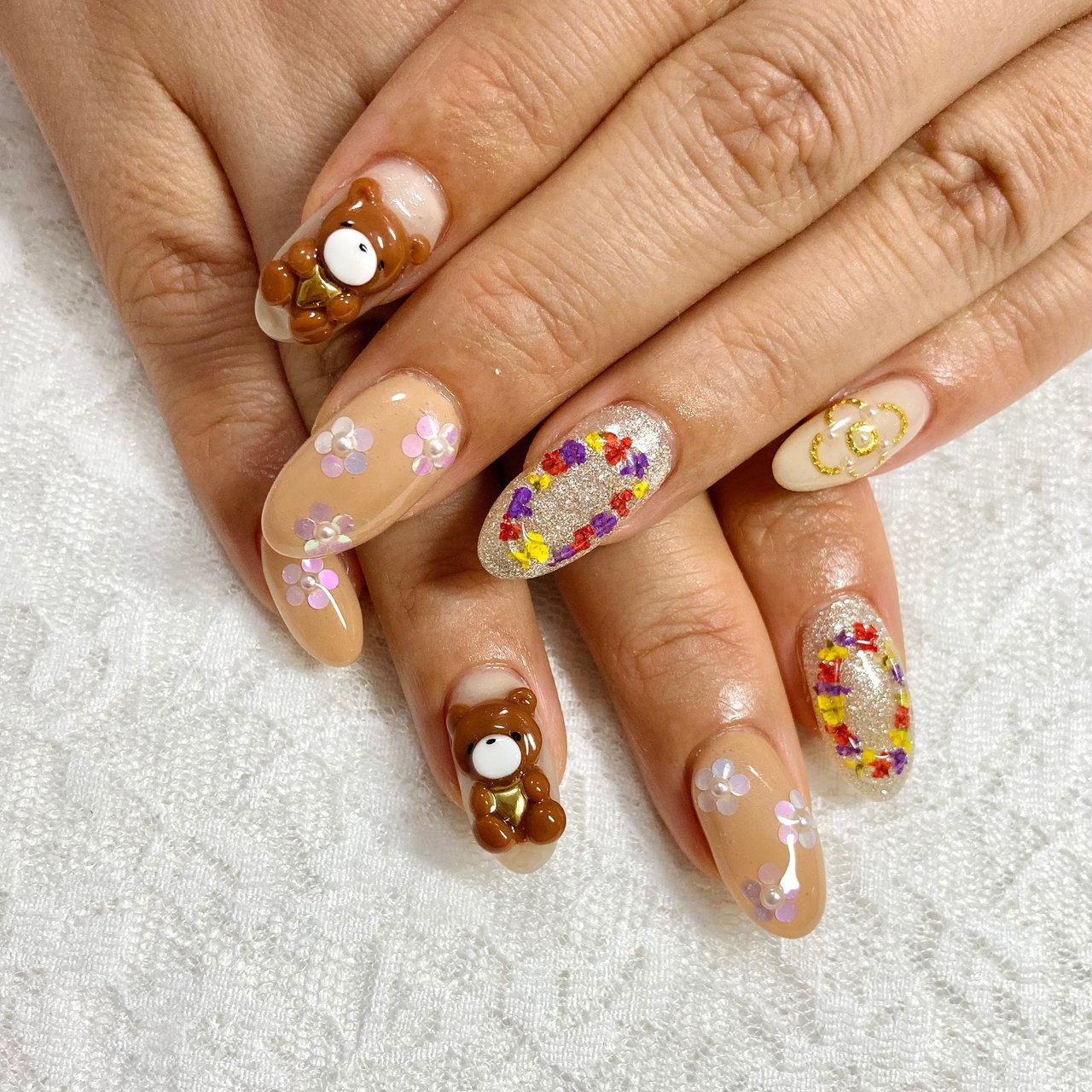 ハンド/フラワー/キャラクター/3D/押し花 - nail salon Pink