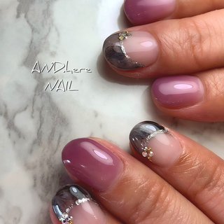 フレンチ マーブル ピンクのネイルデザイン ネイルブック