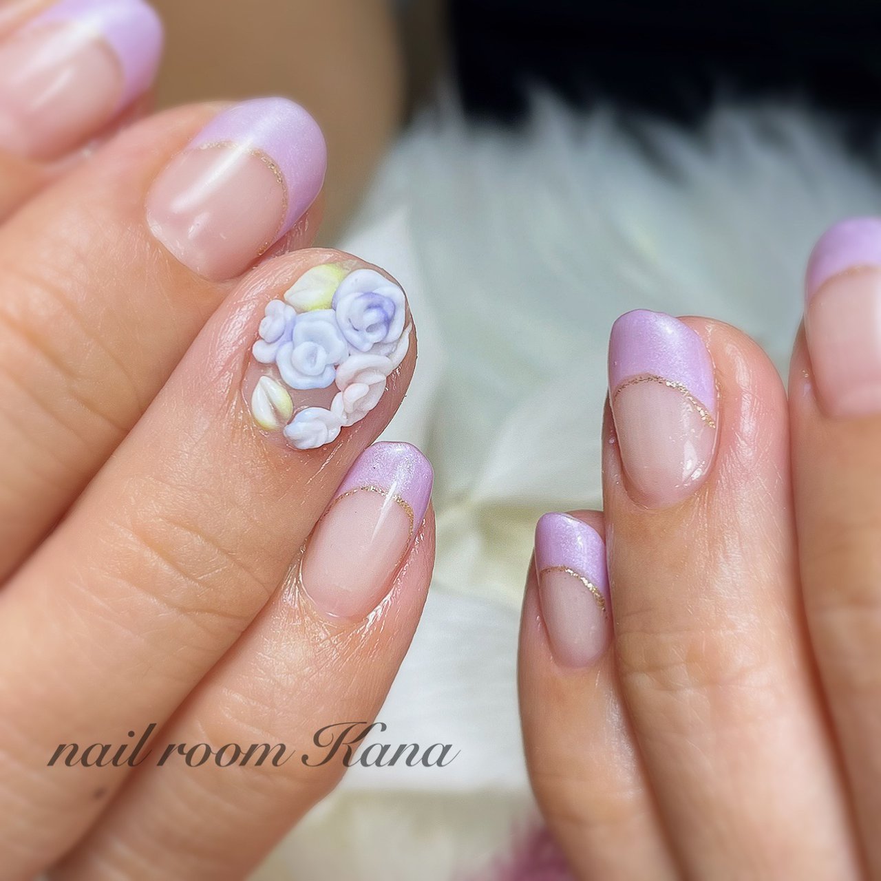 オールシーズン ハンド フレンチ 3d ショート Nail Room Kanaのネイルデザイン No ネイルブック