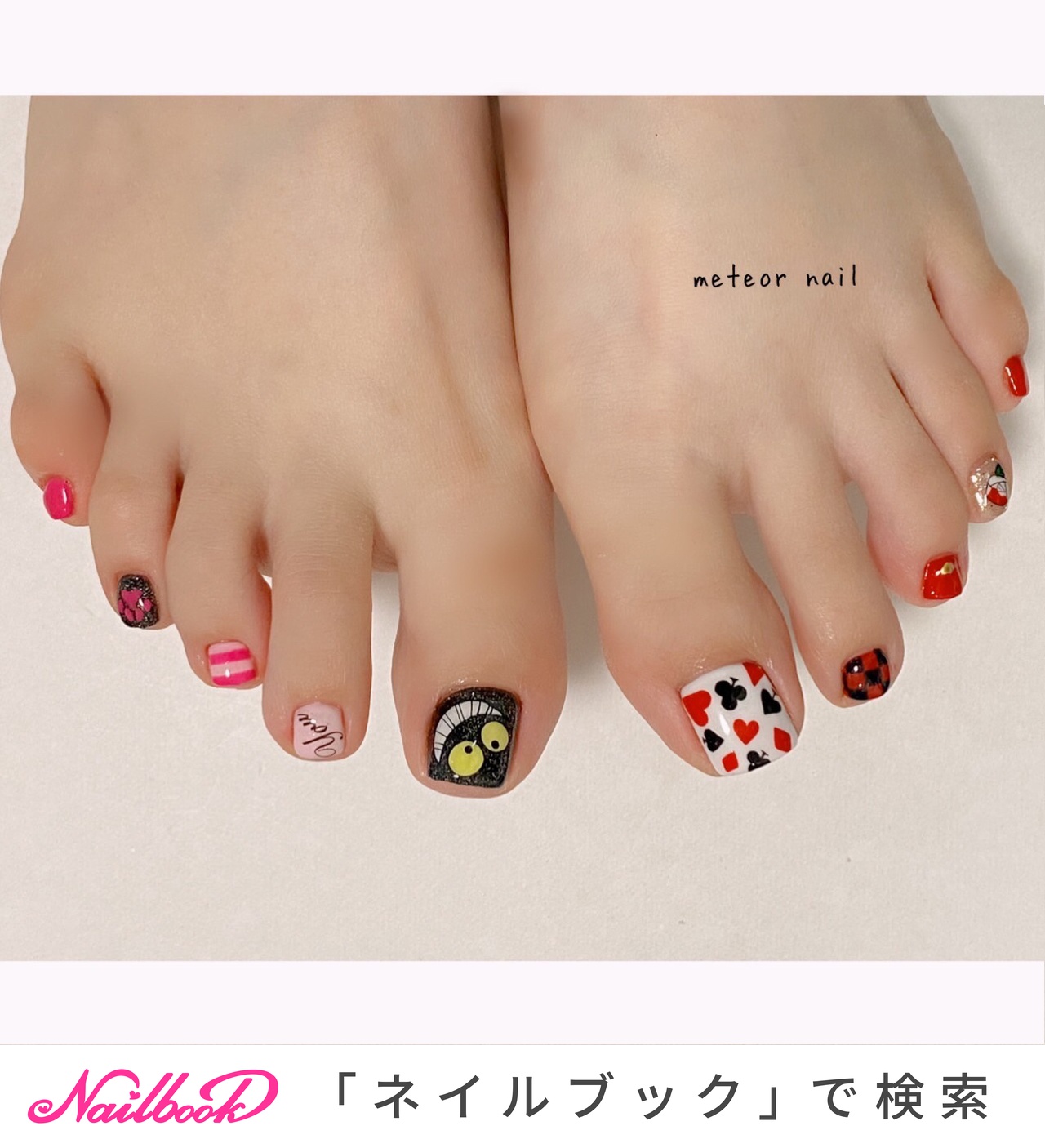 フット キャラクター セルフネイルのネイルデザイン ネイルブック