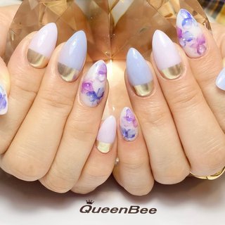 ブルー スカルプチュアのネイルデザイン ネイルブック