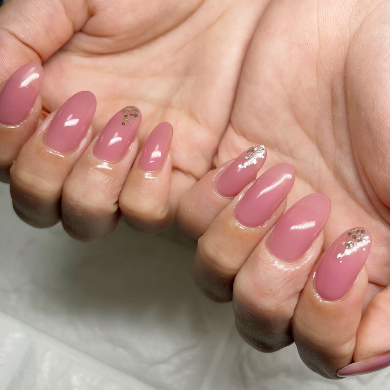 シンプル ラメ ワンカラー ピンク ネイルブックフェスデザインコンテスト K Wakiのネイルデザイン No ネイルブック