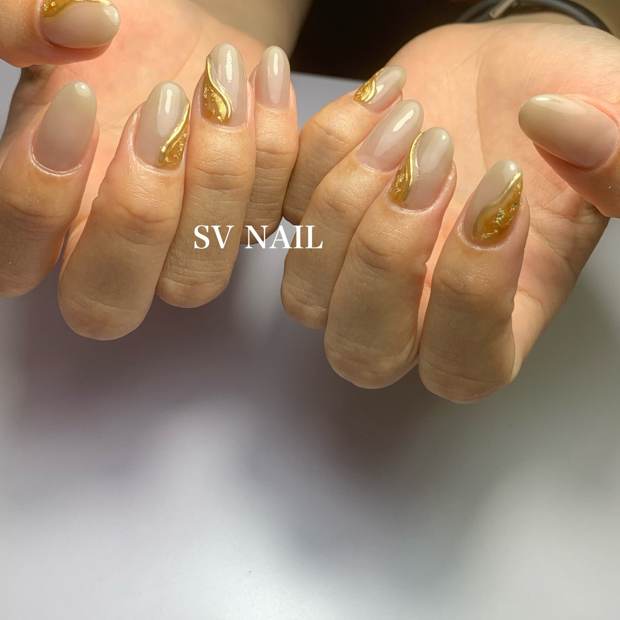 オールシーズン 旅行 オフィス デート ハンド Sv Nailのネイルデザイン No ネイルブック