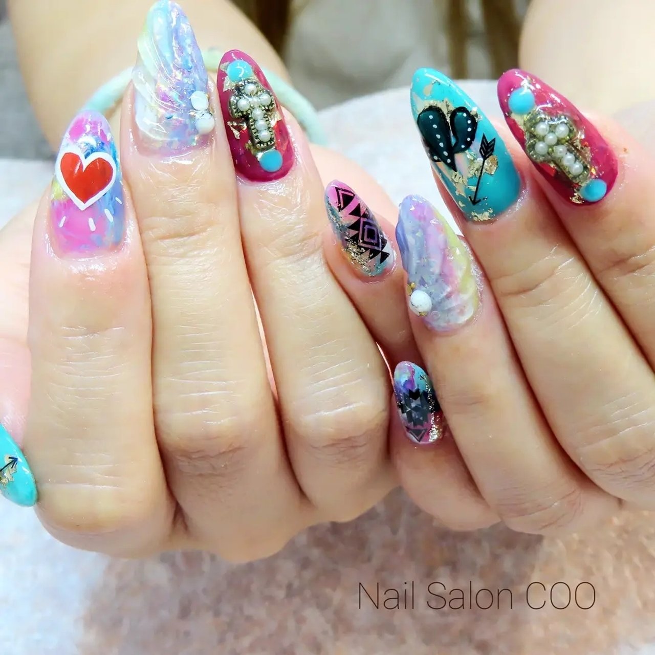 夏 オールシーズン ハンド お客様 Nailsaloncooのネイルデザイン No ネイルブック