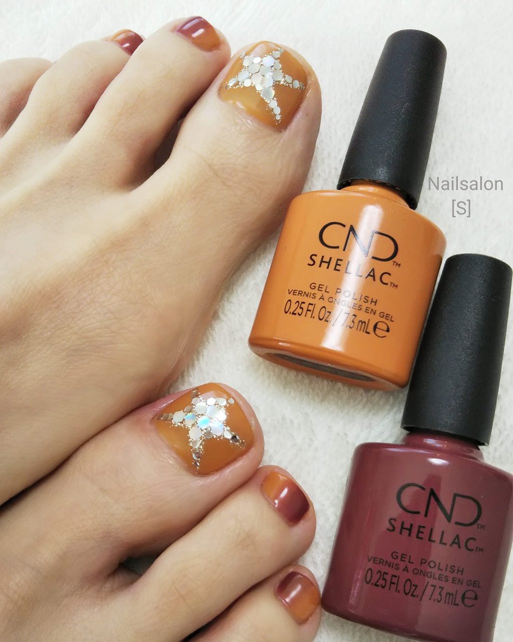 秋 オールシーズン フット シンプル グラデーション シェラックネイル専門店 S のネイルデザイン No ネイルブック