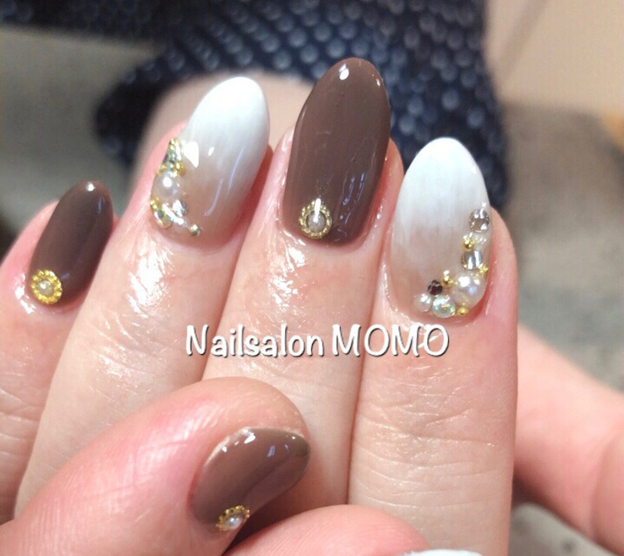 秋 オールシーズン ブライダル パーティー ハンド Nailsalonmomoのネイルデザイン No ネイルブック