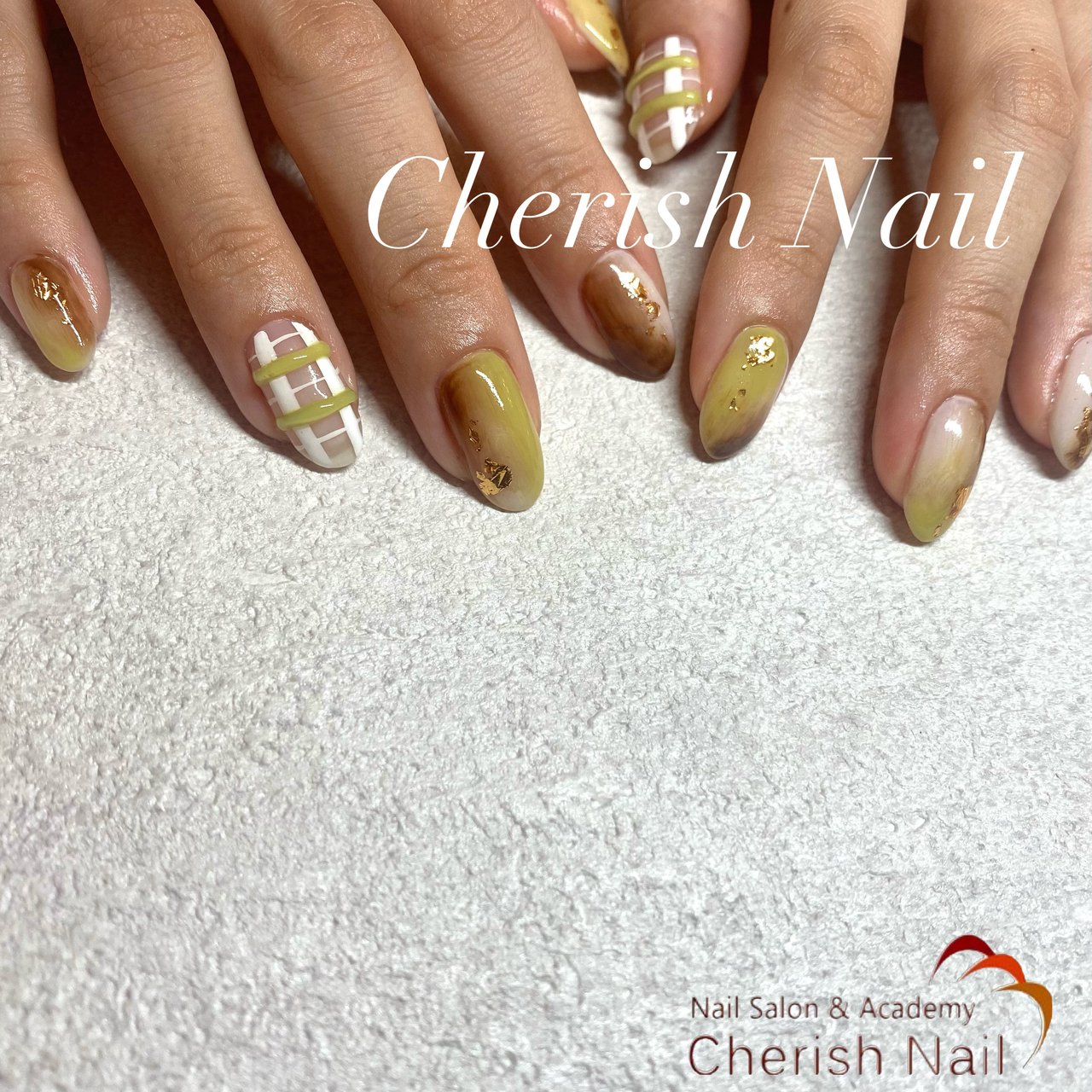 秋 冬 ハンド チェック ニュアンス 豊橋 Cherish Nail チェリッシュネイル のネイルデザイン No ネイルブック