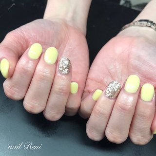 イエロー パステルのネイルデザイン ネイルブック