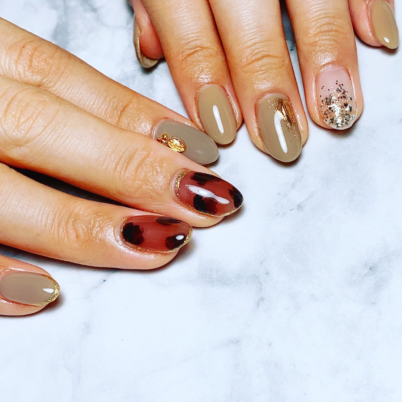 秋 冬 オフィス ハンド シンプル Rico Nailのネイルデザイン No ネイルブック