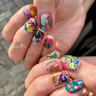 夏 レトロのネイルデザイン ネイルブック