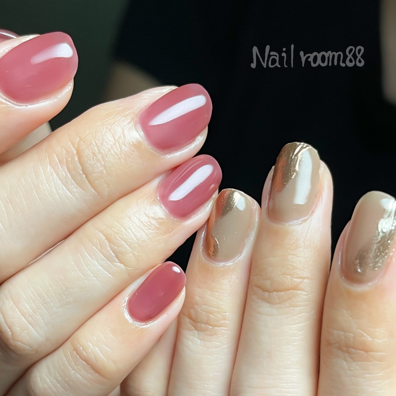 秋 冬 ボルドー グレージュ Nail Room 阿部 なつみのネイルデザイン No ネイルブック