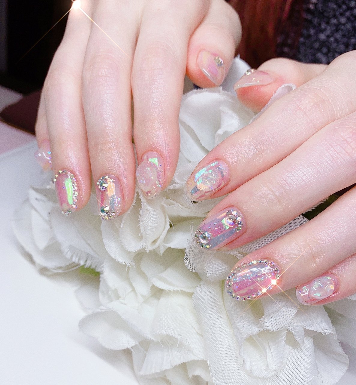 ビジューネイル オーロラネイル うるうるネイル Wyantandson Com