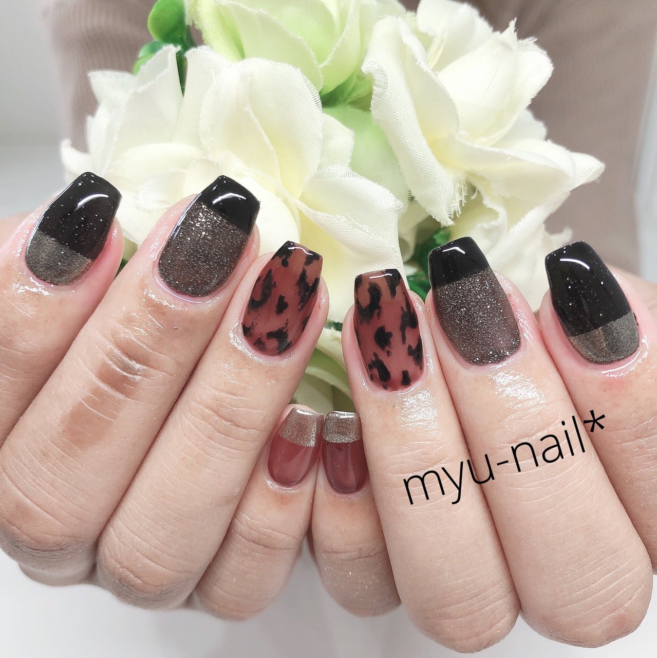 秋 パーティー 女子会 フレンチ ミラー Private Salon Myu Nailのネイルデザイン No ネイルブック