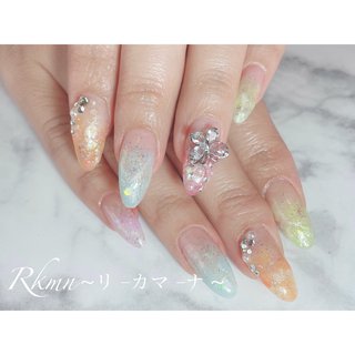 夏 大理石のネイルデザイン ネイルブック