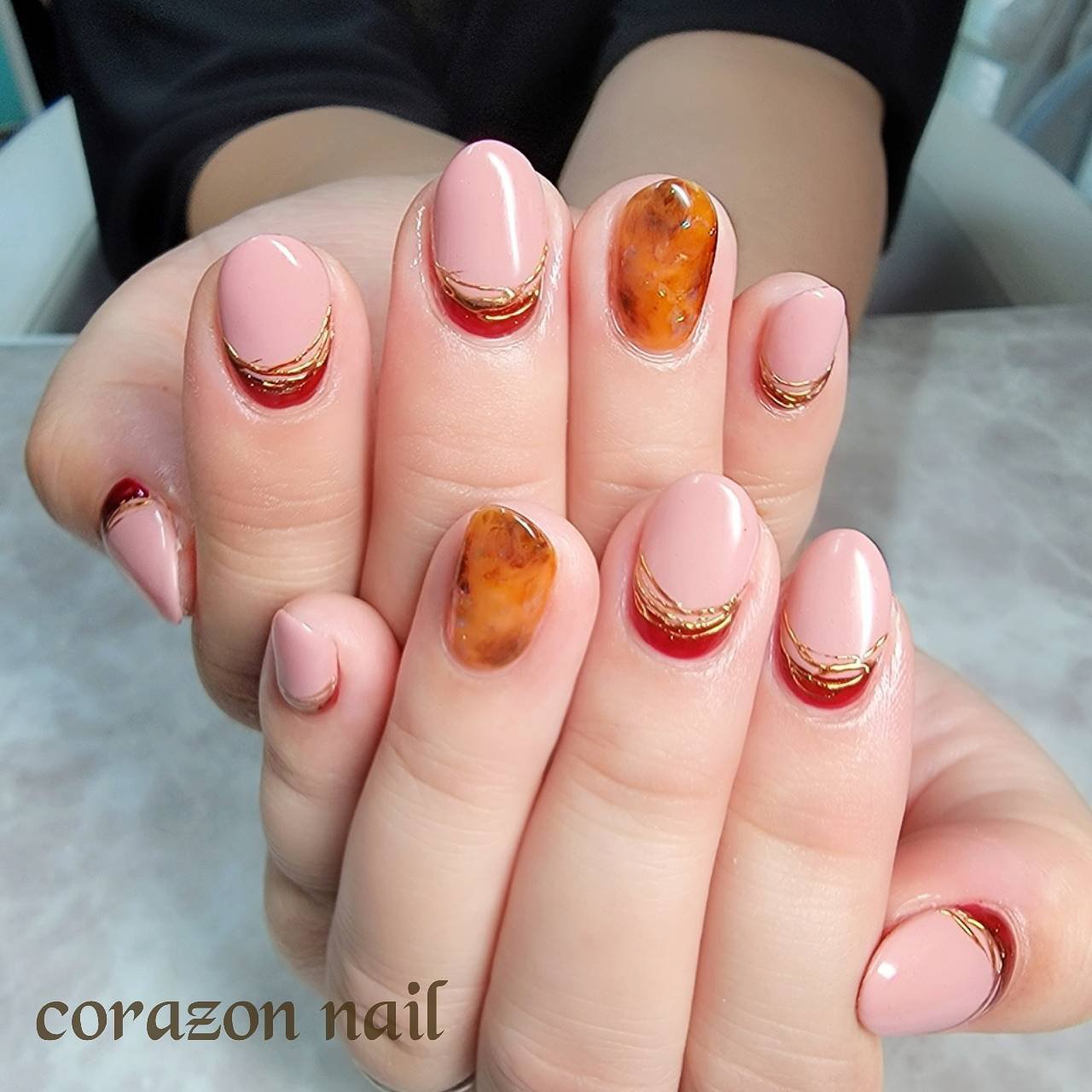 秋 冬 オフィス デート ハンド 武蔵浦和 Corazon Nailのネイルデザイン No ネイルブック