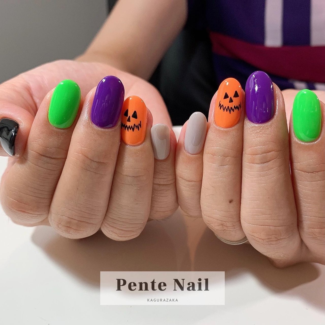 秋 ハロウィン 女子会 ハンド シンプル Pente Nailのネイルデザイン No ネイルブック