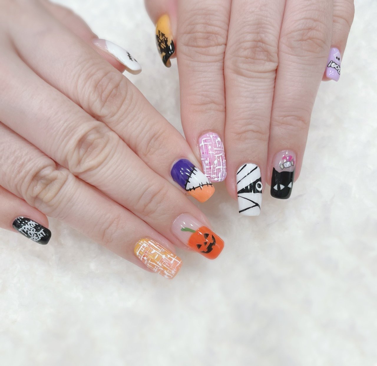 秋 ハロウィン ハンド 痛ネイル キャラクター 武蔵小金井 ｔｕｍｅｙａ 樽川 実恵子のネイルデザイン No ネイルブック