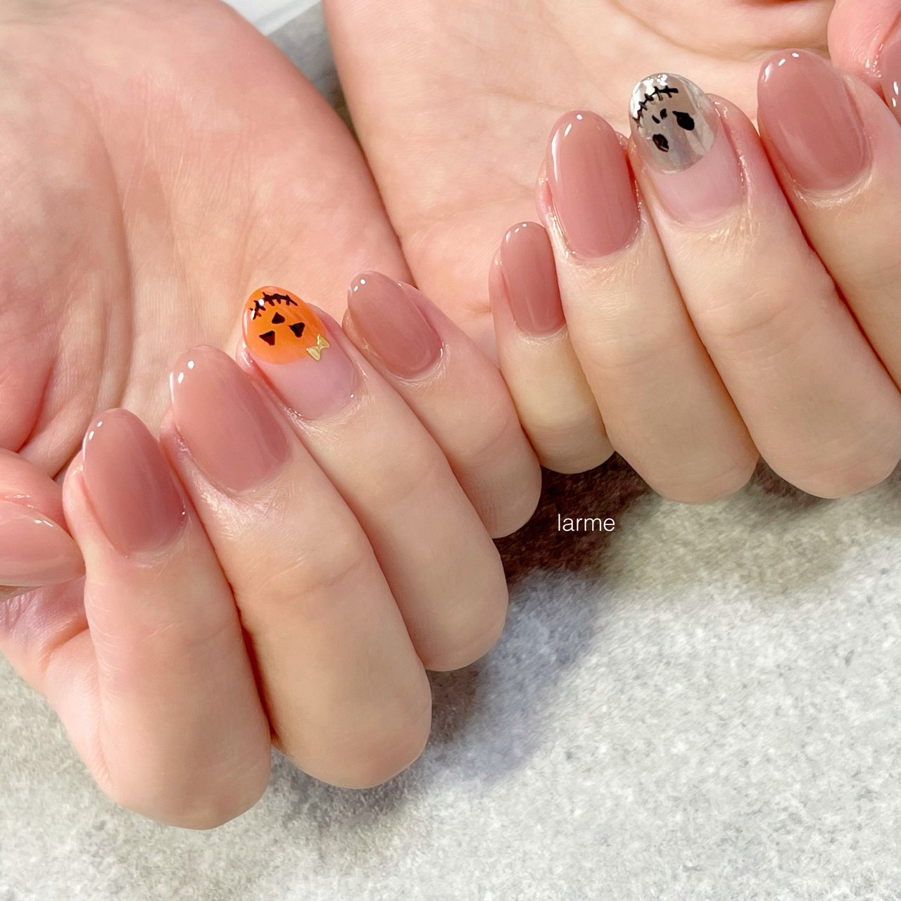 ハンド ピンク オレンジ シルバー Nailroomlarmeのネイルデザイン No ネイルブック