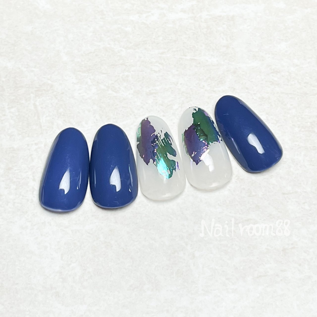 ネイビー Nail Room 阿部 なつみのネイルデザイン No ネイルブック