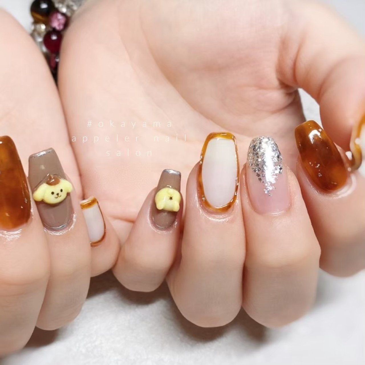 秋 ハンド キャラクター べっ甲 ミディアム Appelerのネイルデザイン No ネイルブック