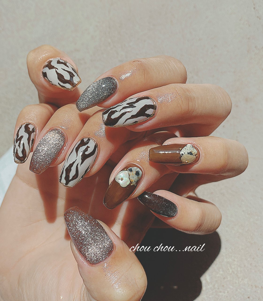 秋 ハンド アニマル柄 Nail Salon Chouchouのネイルデザイン No ネイルブック