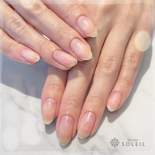 クリアポリッシュ仕上げのネイルデザイン ネイルブック