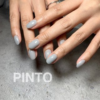 22年 新着順 冬 グレー 一色塗りのネイルデザイン ネイルブック