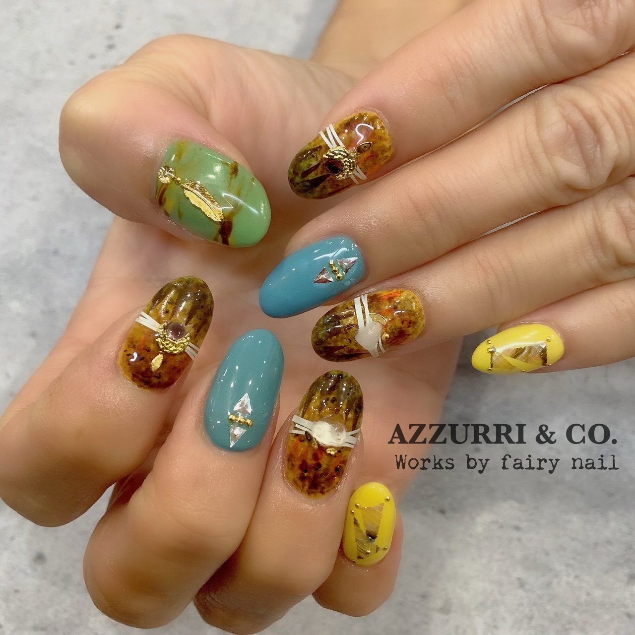 秋 冬 オールシーズン ハンド エスニック Fairy Nailのネイルデザイン No ネイルブック