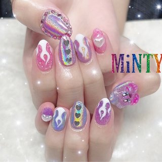 パープル パステルのネイルデザイン ネイルブック