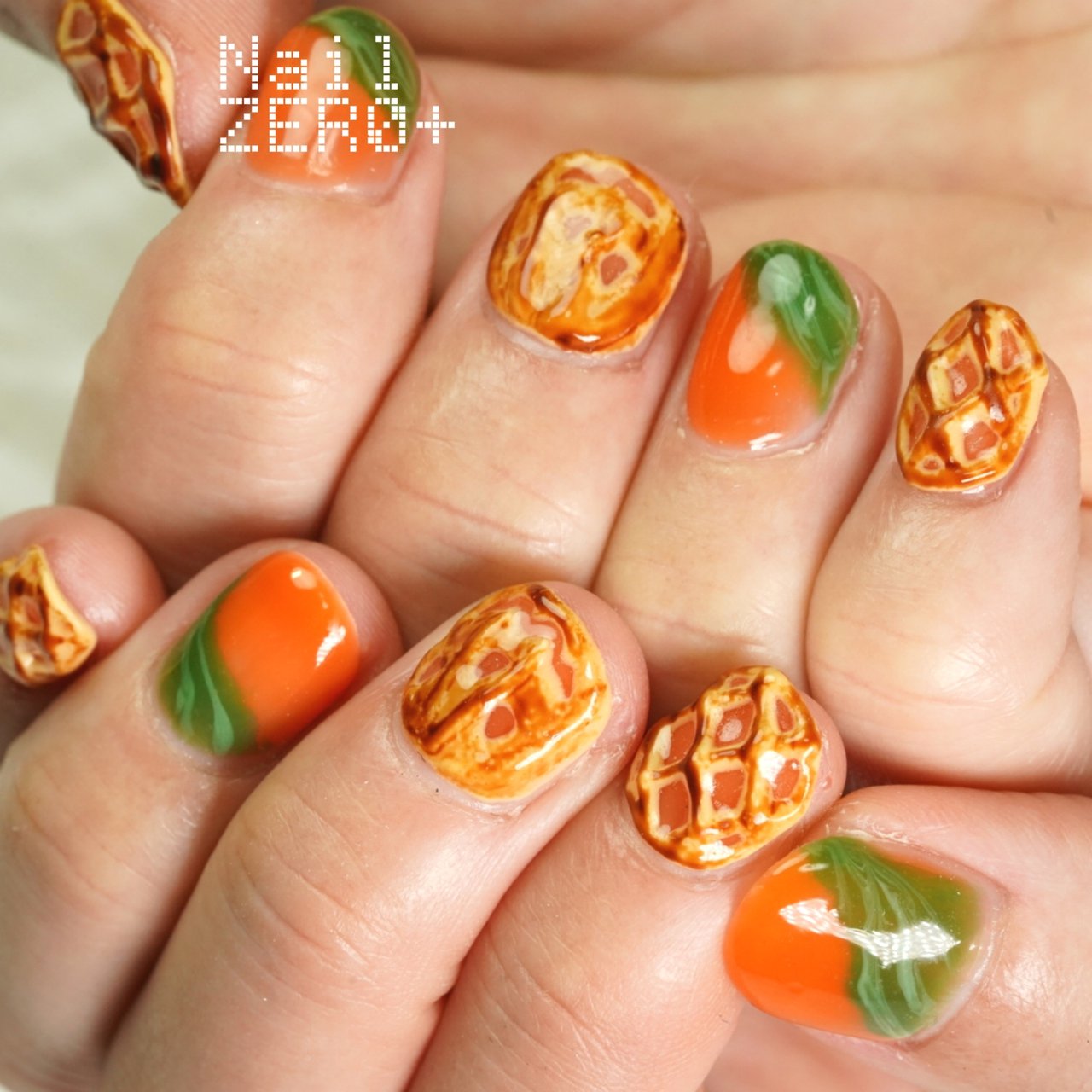 秋/ハロウィン/女子会/ハンド/変形フレンチ - 塩見隼人 [池袋]ネイル