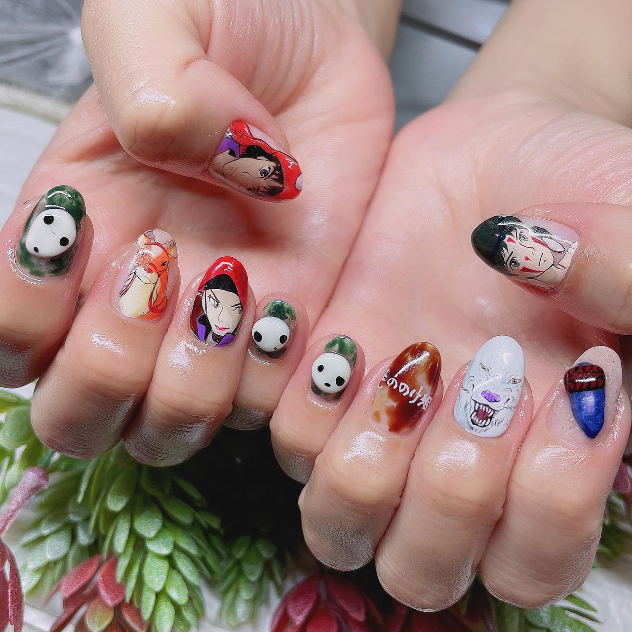 オールシーズン ハンド 痛ネイル キャラクター ミディアム Nailsalon ナシノキのネイルデザイン No ネイルブック