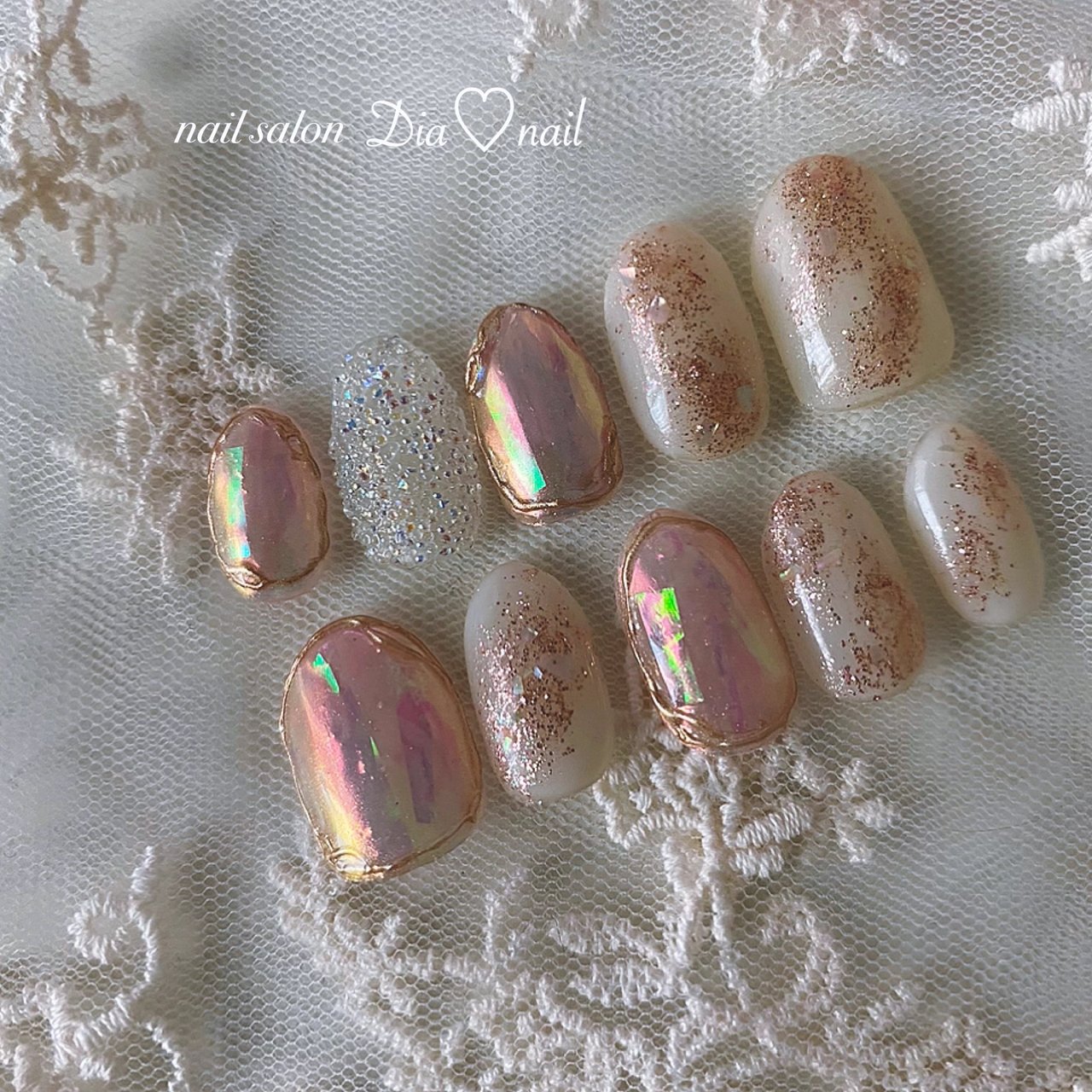 オールシーズン 成人式 ブライダル パーティー ラメ 自宅サロンdia Nailのネイルデザイン No ネイルブック